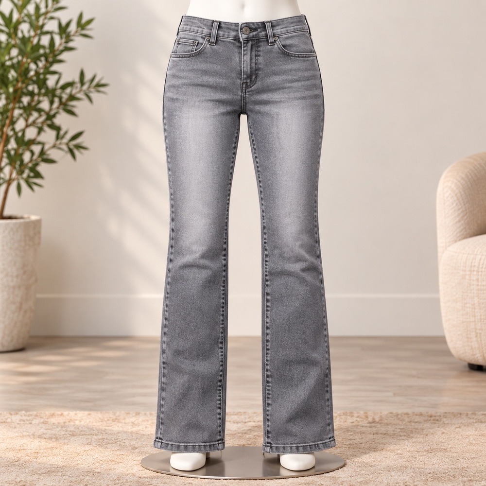 Lovesick Skinny Jeans Women 9 Gray Faded Triple Button Denim Pants